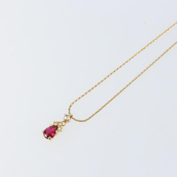 Christian Dior Color Stone Rhinestone Necklace metal Gold Auth am10778V