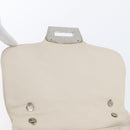 Salvatore Ferragamo One Belt Hand Bag Leather White Silver Auth am10782-21