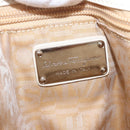 Salvatore Ferragamo One Belt Hand Bag Leather White Silver Auth am10782-23