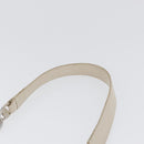 Salvatore Ferragamo One Belt Hand Bag Leather White Silver Auth am10782-14