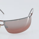 GUCCI Rimless Sunglasses plastic Brown Auth am10785-7