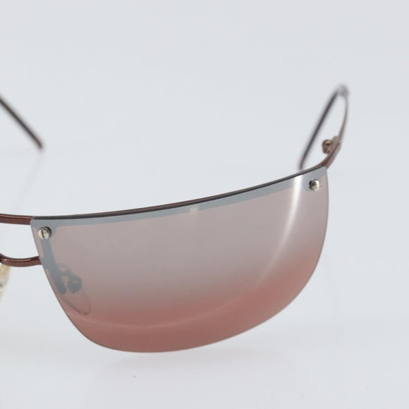 GUCCI Rimless Sunglasses plastic Brown Auth am10785
