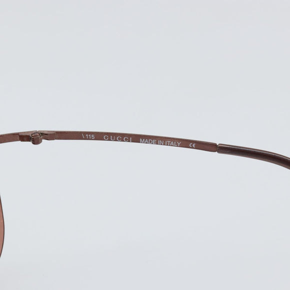 GUCCI Rimless Sunglasses plastic Brown Auth am10785