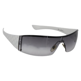 GUCCI Rimless Sunglasses plastic White Gray Auth am10786