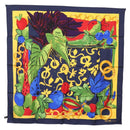 CELINE Scarf Silk Navy Auth am10790V-1