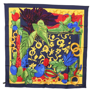 CELINE Scarf Silk Navy Auth am10790V