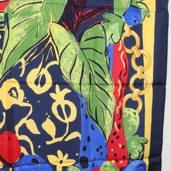 CELINE Scarf Silk Navy Auth am10790V