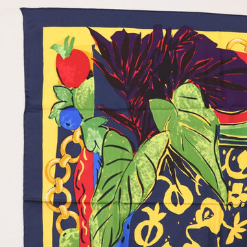 CELINE Scarf Silk Navy Auth am10790V - 0