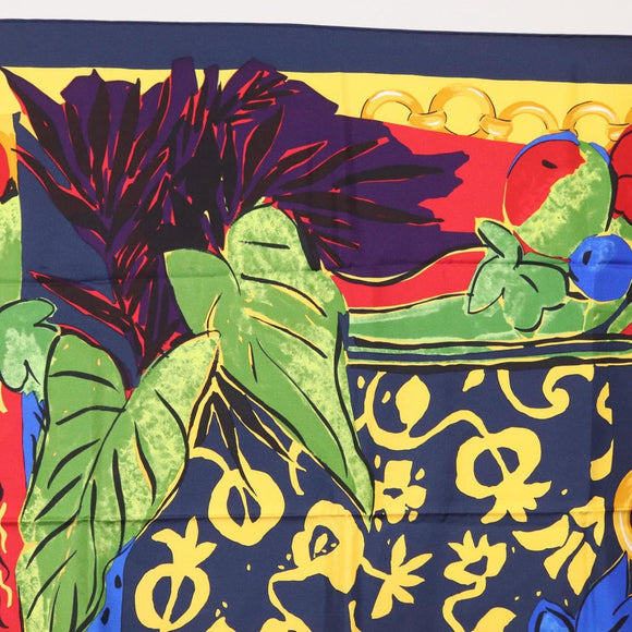 CELINE Scarf Silk Navy Auth am10790V