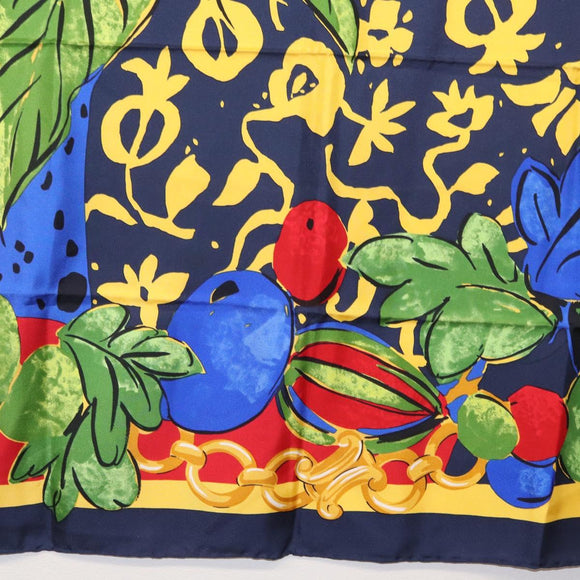 CELINE Scarf Silk Navy Auth am10790V