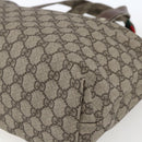 GUCCI GG Supreme Web Sherry Line Tote Bag PVC Beige Gold 211134 Auth am10791V-10