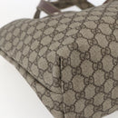 GUCCI GG Supreme Web Sherry Line Tote Bag PVC Beige Gold 211134 Auth am10791V-11