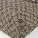 GUCCI GG Supreme Web Sherry Line Tote Bag PVC Beige Gold 211134 Auth am10791V-12