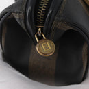 FENDI Pecan Canvas Mini Hand Bag PVC Brown Black Auth am10793V-10
