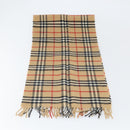 Burberrys Nova Check Scarf Wool Beige Auth am10794-12