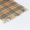 Burberrys Nova Check Scarf Wool Beige Auth am10794-15