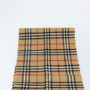 Burberrys Nova Check Scarf Wool Beige Auth am10794-3