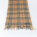 Burberrys Nova Check Scarf Wool Beige Auth am10794-4