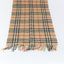 Burberrys Nova Check Scarf Wool Beige Auth am10794-8