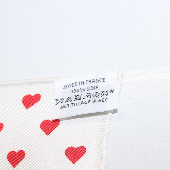 HERMES Carre 90 Scarf ""JUNGLE LOVE"" Silk White Auth am10795SAM