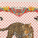 HERMES Carre 90 Scarf ""JUNGLE LOVE"" Silk White Auth am10795SAM-3