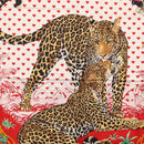 HERMES Carre 90 Scarf ""JUNGLE LOVE"" Silk White Auth am10795SAM-6