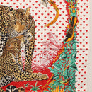 HERMES Carre 90 Scarf ""JUNGLE LOVE"" Silk White Auth am10795SAM-7