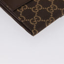 GUCCI GG Canvas Jackie Wallet Brown Silver 035 2773 2131 Auth am10798V-15