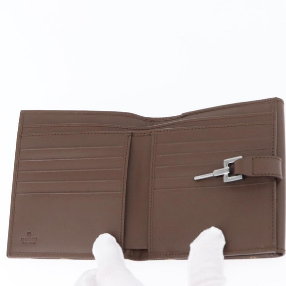 GUCCI GG Canvas Jackie Wallet Brown Silver 035 2773 2131 Auth am10798V