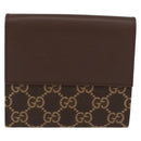 GUCCI GG Canvas Jackie Wallet Brown Silver 035 2773 2131 Auth am10798V-2