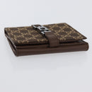 GUCCI GG Canvas Jackie Wallet Brown Silver 035 2773 2131 Auth am10798V-5