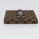 GUCCI GG Canvas Jackie Wallet Brown Silver 035 2773 2131 Auth am10798V-6
