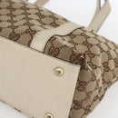 GUCCI GG Canvas Tote Bag Beige Gold 141470 Auth am10802-10