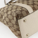 GUCCI GG Canvas Tote Bag Beige Gold 141470 Auth am10802-13