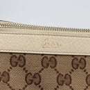 GUCCI GG Canvas Tote Bag Beige Gold 141470 Auth am10802-14
