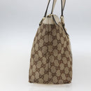 GUCCI GG Canvas Tote Bag Beige Gold 141470 Auth am10802-4