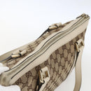 GUCCI GG Canvas Tote Bag Beige Gold 141470 Auth am10802-6