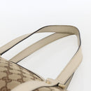GUCCI GG Canvas Tote Bag Beige Gold 141470 Auth am10802-8