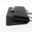 CHANEL Matelasse 25 Double Flap Chain Bag Lammleder Schwarz CC Auth am10803SAM-4