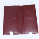 CARTIER Must Line Long Wallet Leather Bordeaux Gold Auth am10805V-13