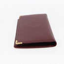 CARTIER Must Line Long Wallet Leather Bordeaux Gold Auth am10805V-5