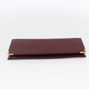 CARTIER Must Line Long Wallet Leather Bordeaux Gold Auth am10805V-7