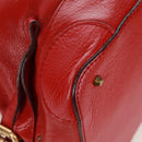 Chloe Paddington Hand Bag Leather Red Gold Auth am10806V-10