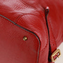 Chloe Paddington Hand Bag Leather Red Gold Auth am10806V-11