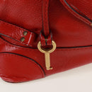 Chloe Paddington Hand Bag Leather Red Gold Auth am10806V-14