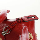 Chloe Paddington Hand Bag Leather Red Gold Auth am10806V-16