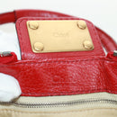 Chloe Paddington Hand Bag Leather Red Gold Auth am10806V-17