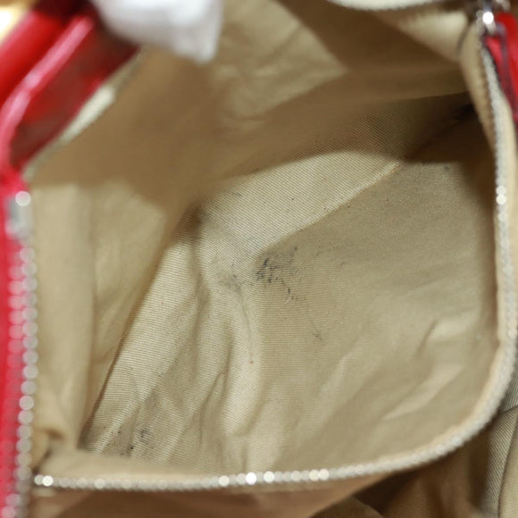 Chloe Paddington Hand Bag Leather Red Gold Auth am10806V