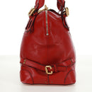 Chloe Paddington Hand Bag Leather Red Gold Auth am10806V-4
