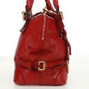 Chloe Paddington Hand Bag Leather Red Gold Auth am10806V-5